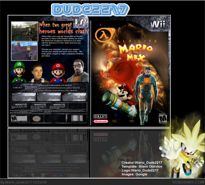 Lijadoras paso participar Half Life Mario Mix Wii Box Art Cover by Wario_dude2217