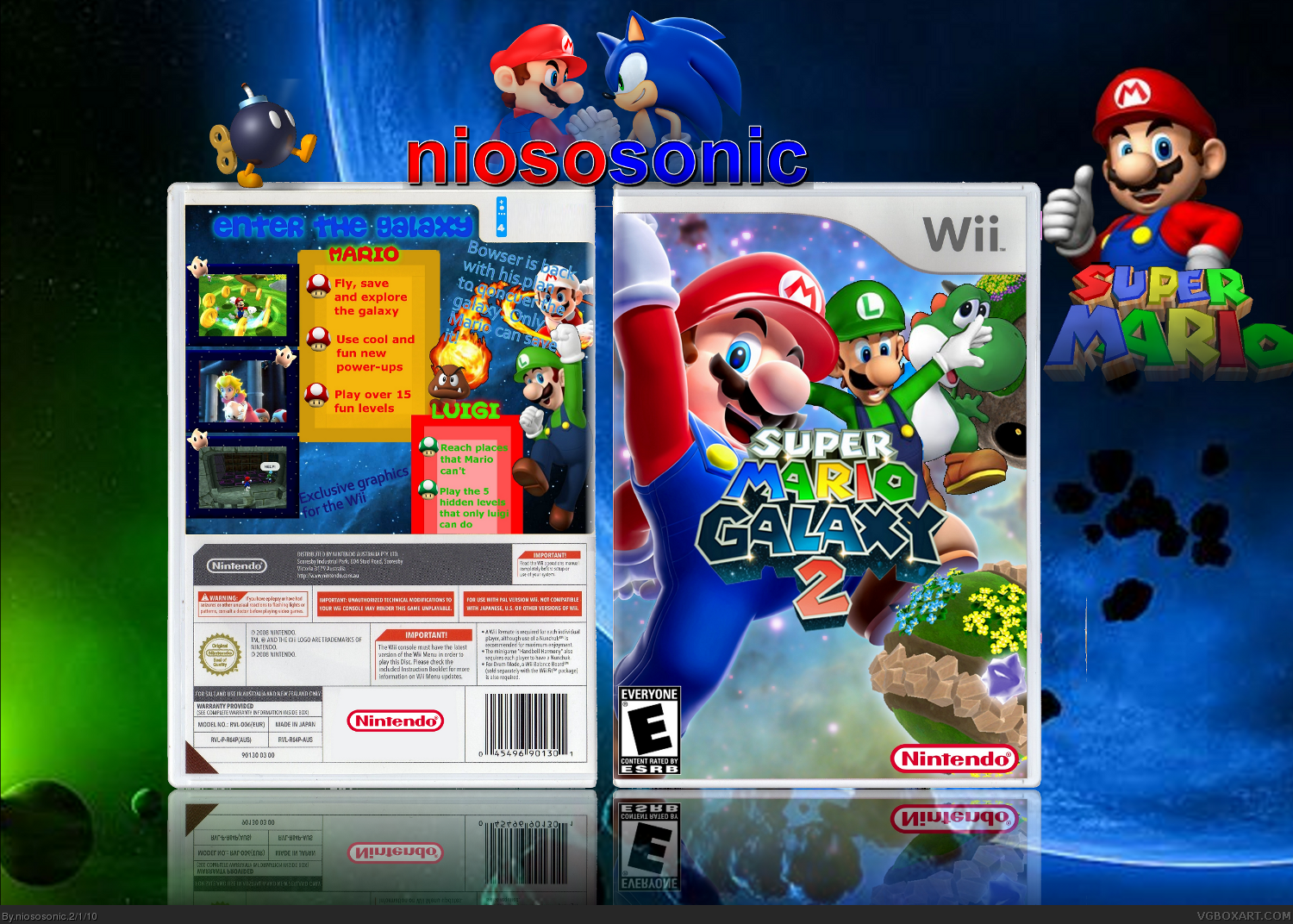 Super Mario Galaxy 2 box cover. 