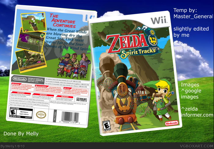 Zelda: Spirit Tracks box art cover