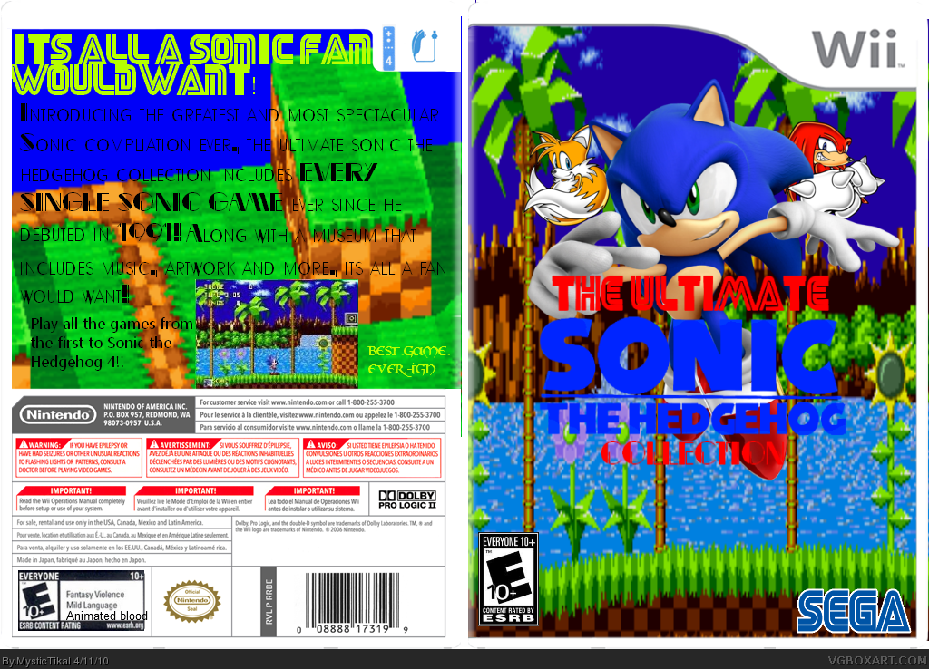 Viewing Full Size The Ultimate Sonic The Hedgehog Collection Box Cover