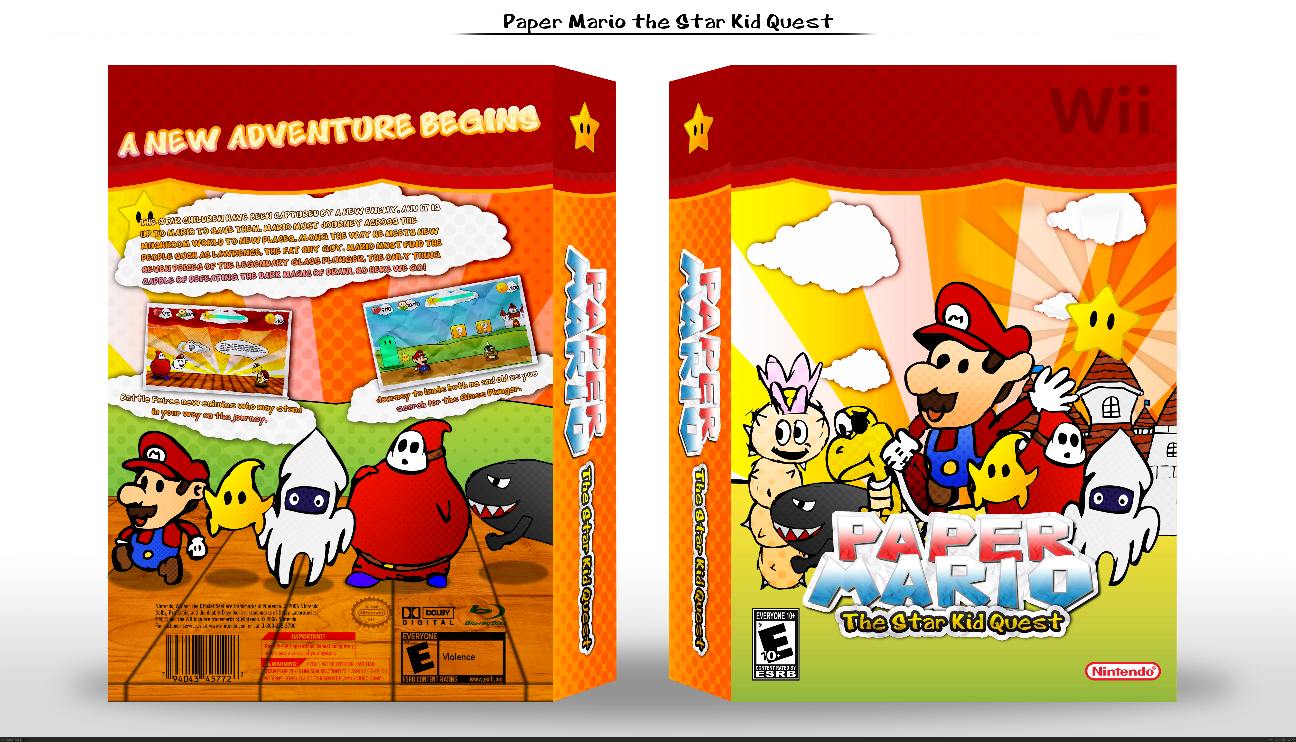 Paper Mario the Star Kid Quest box cover