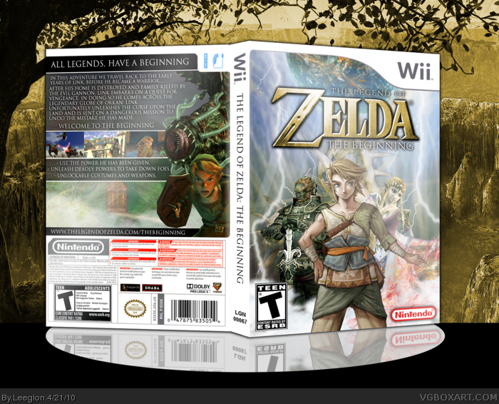 The Legend Of Zelda: The Beginning box art cover