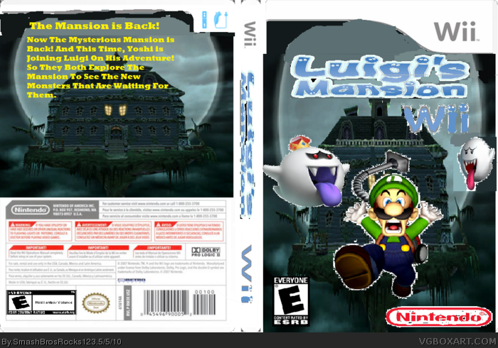 Luigi's mansion Wii box art cover