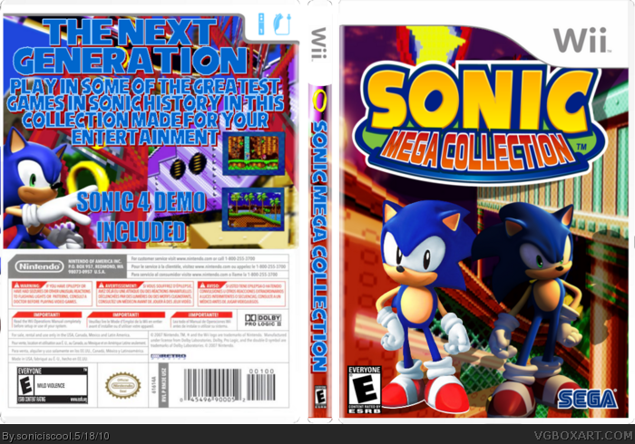 Sonic Mega Collection DX PlayStation 2 Box Art Cover by Darkzi