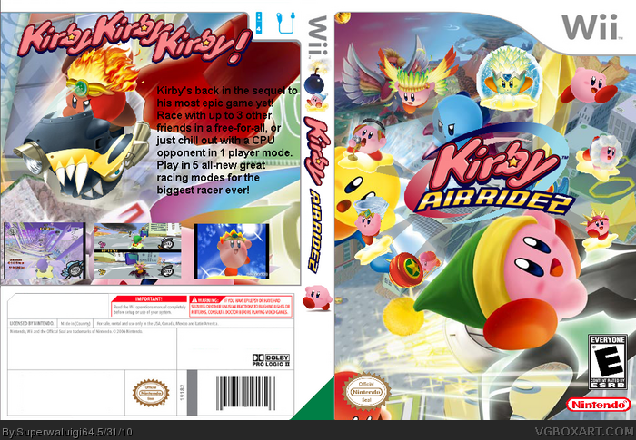 Kirby Air Ride 2 Wii Box Art Cover by Superwaluigi64