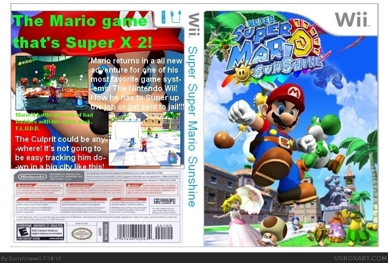 Super Super Mario Sunshine box cover