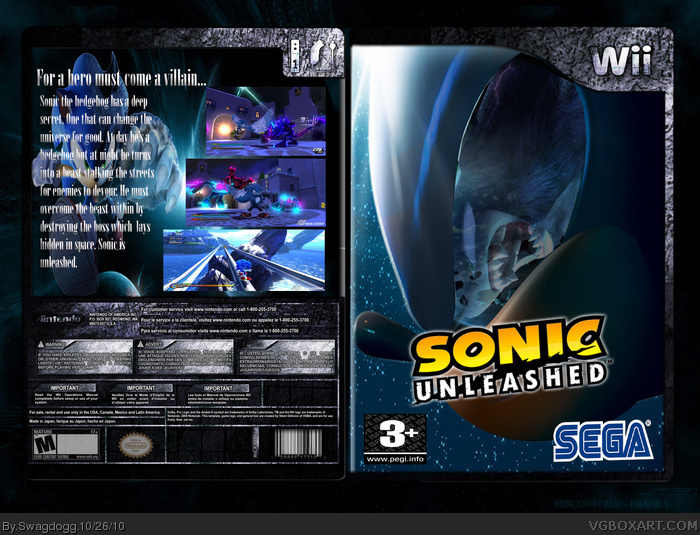 Sonic Unleashed Wii box art cover