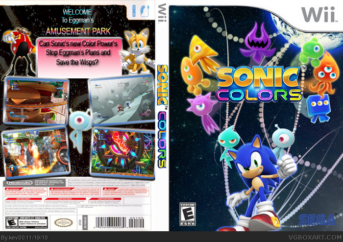 Sonic Colors Wii Box Art Cover By Kev00