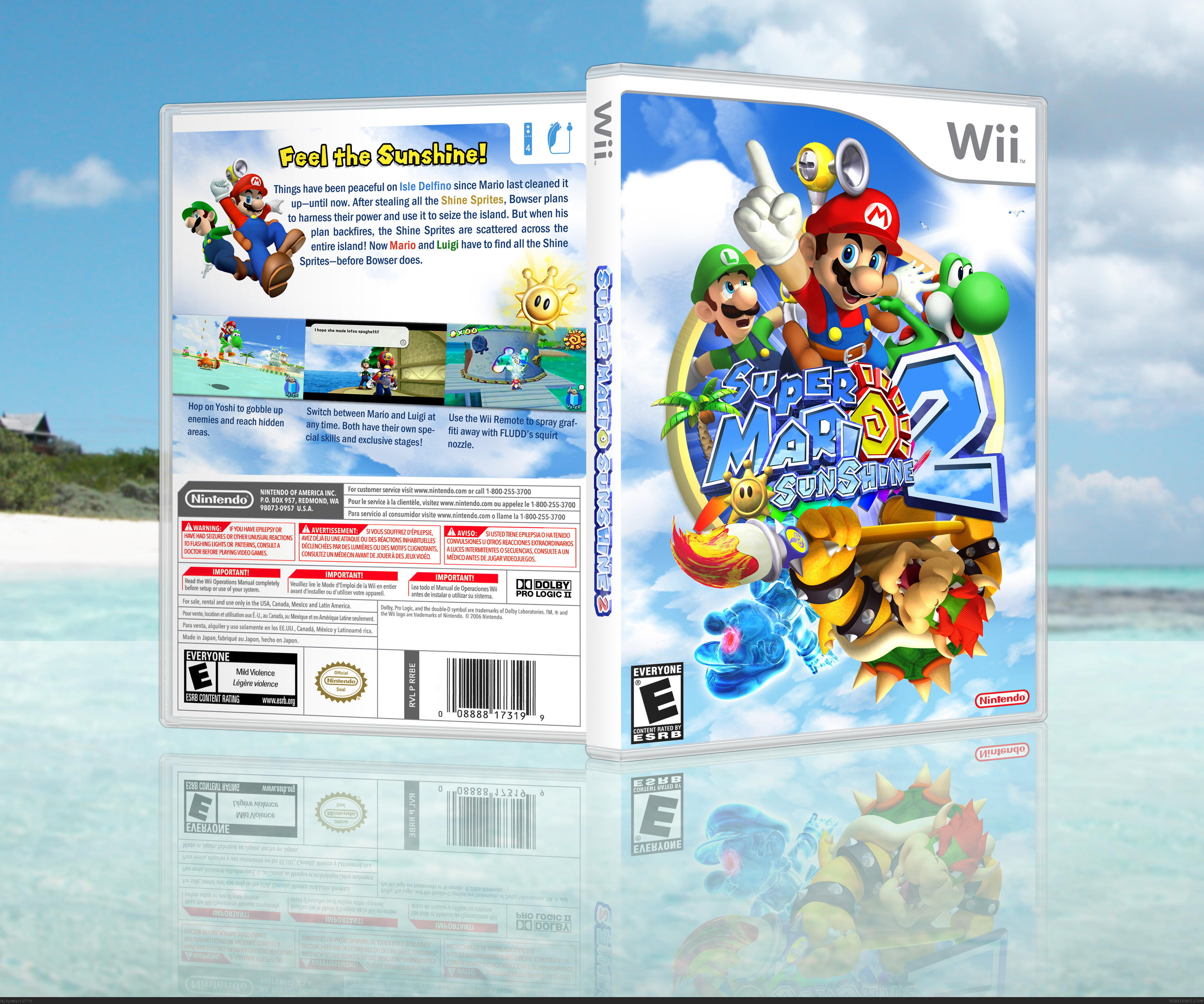 Super Mario Sunshine 2 box cover
