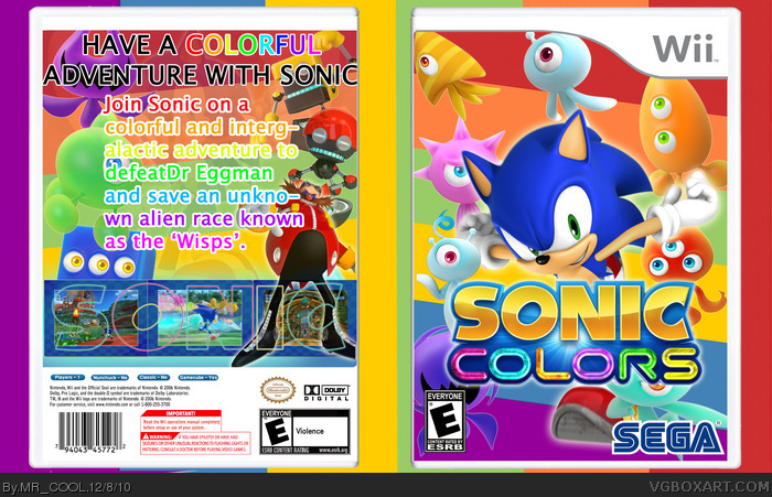Sonic Colors Wii Box Art Cover by Throavium-Redux