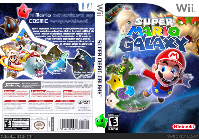 Super Mario Galaxy box art cover. 