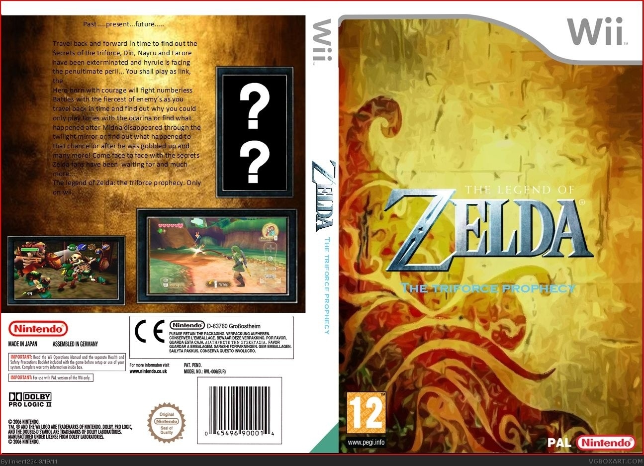 The legend of zelda : the triforce prophecy box cover
