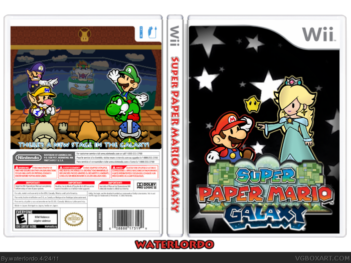 Super Paper Mario Galaxy box art cover