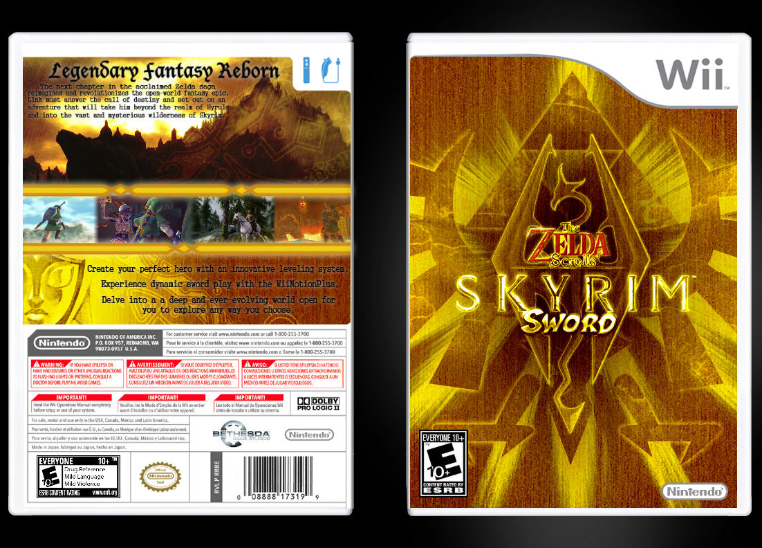 The Zelda Scrolls: Skyrim Sword box cover