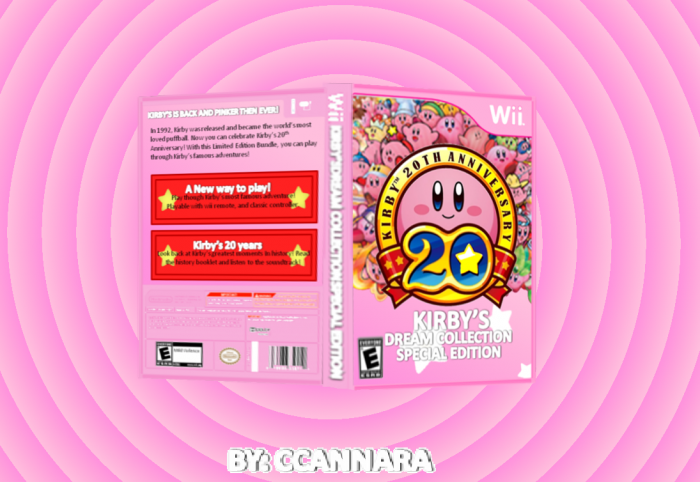Kirby 20th Anniversary Dream Collection Wii Box Art Cover by ccannara