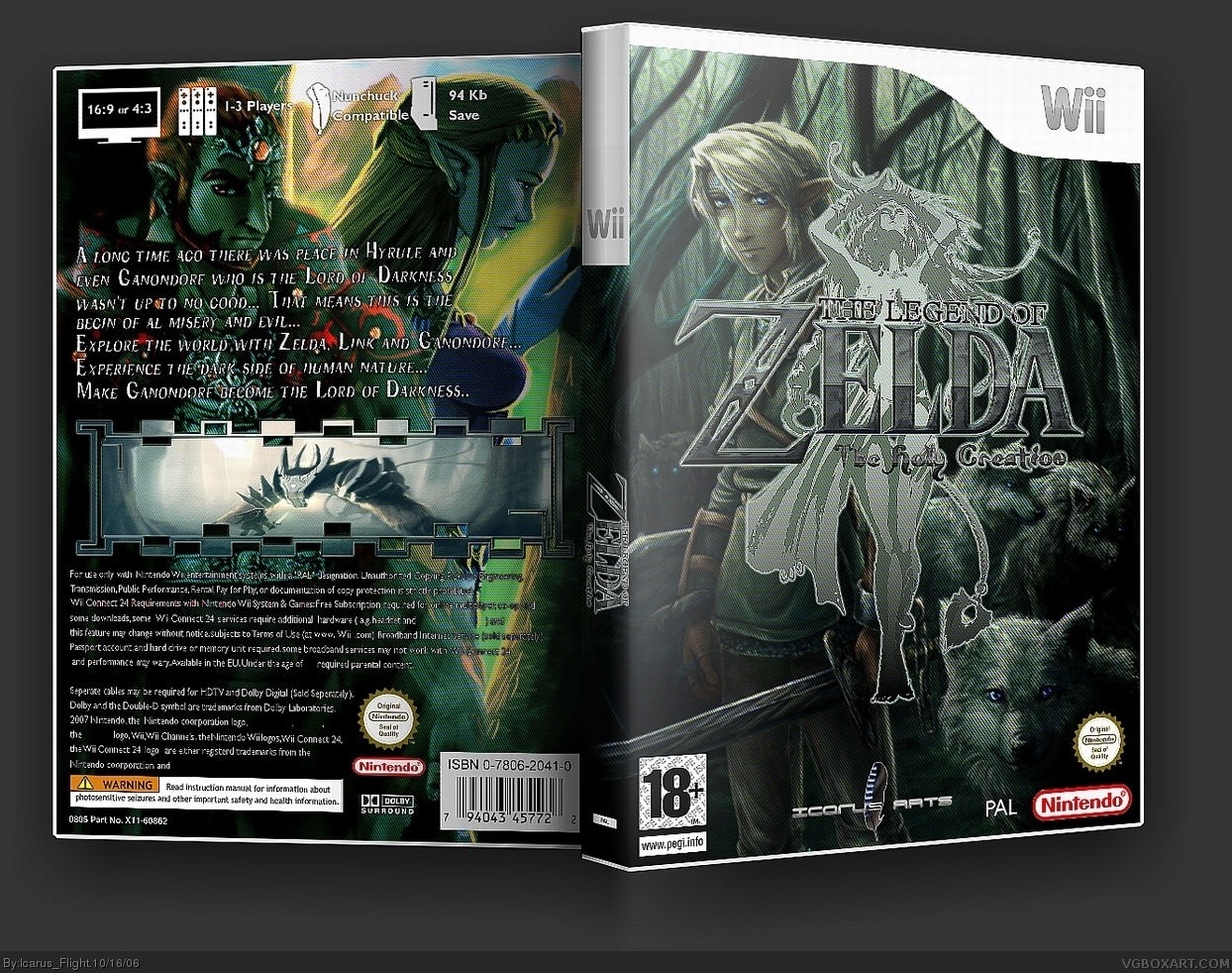 The Legend of Zelda: The Holy Creation (Game) box cover