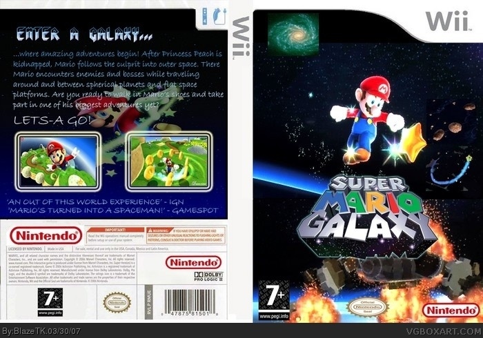 Super Mario Galaxy box art cover