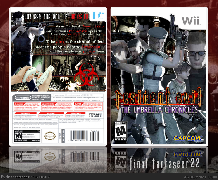 Figura Tyrant resident evil The Umbrella Chronicles, juego Wii + DVD resident  evil Degeneración (Funda de Cartón 3D)
