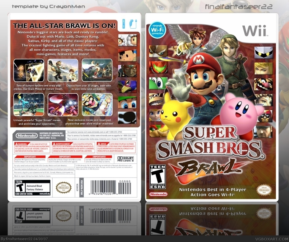 Brawl Wii Box Art Cover by finalfantaseer22.