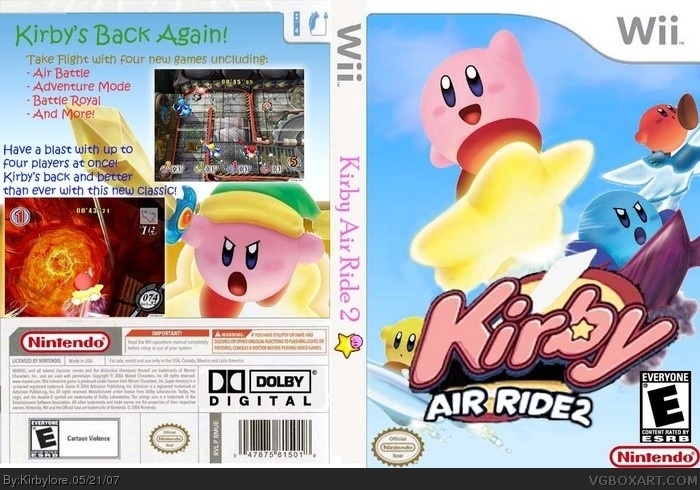 Kirby Air Ride 2 Wii Box Art Cover by Kirbylore