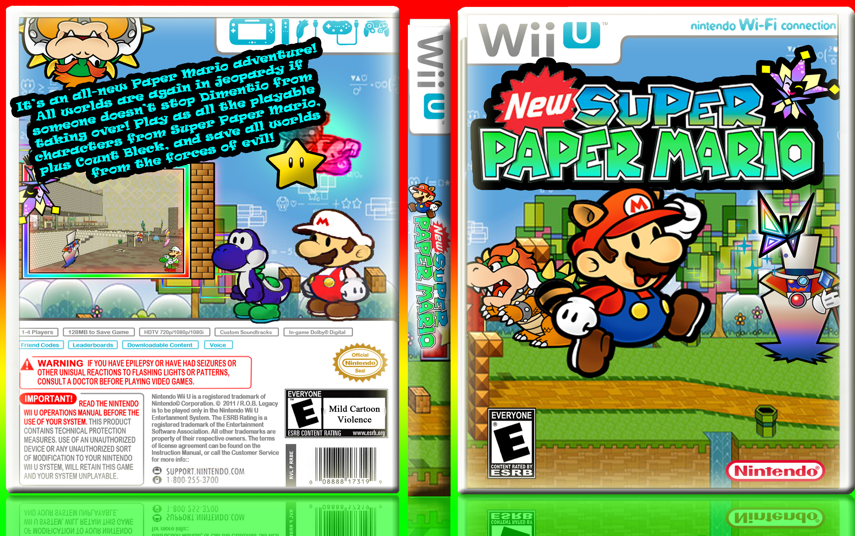 Onmiddellijk manipuleren Federaal New Super Paper Mario Wii U Box Art Cover by dimentio64