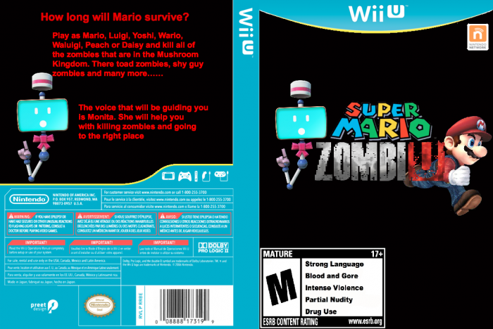 Super Mario ZombiU box art cover