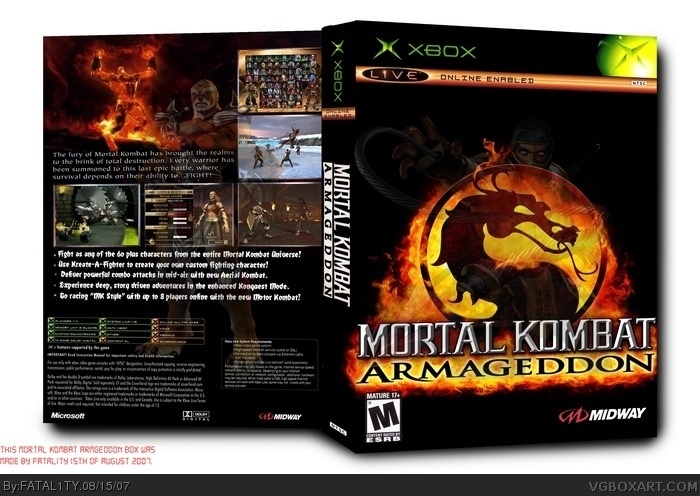 Mortal Kombat Armageddon Xbox AD - (See Pics) 31719300822