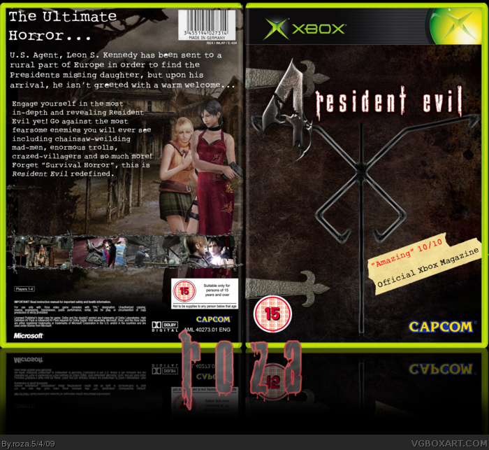 Zeggen Salie naar voren gebracht Resident Evil 4 Xbox Box Art Cover by roza