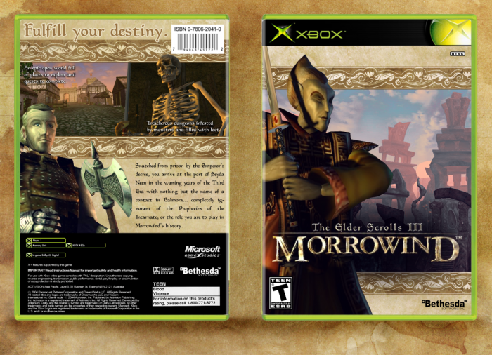The Elder Scrolls III: Morrowind box art cover