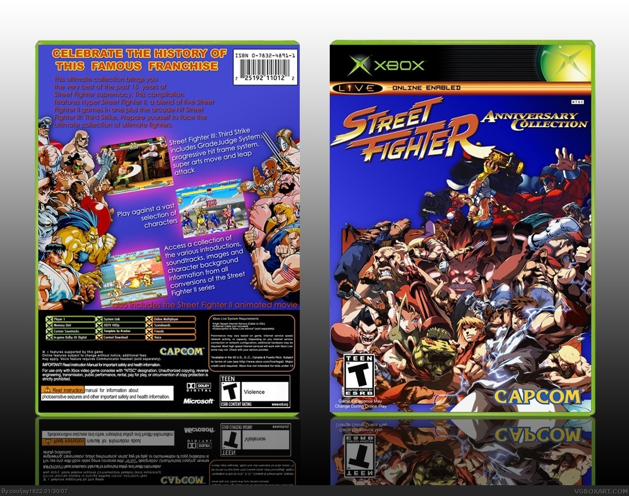 Viewing full size Street Fighter Anniversary Collection box cover