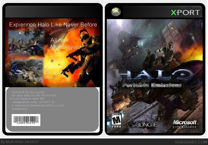 Halo: Portable Emissions Xbox Box Art Cover by MuffinKiller