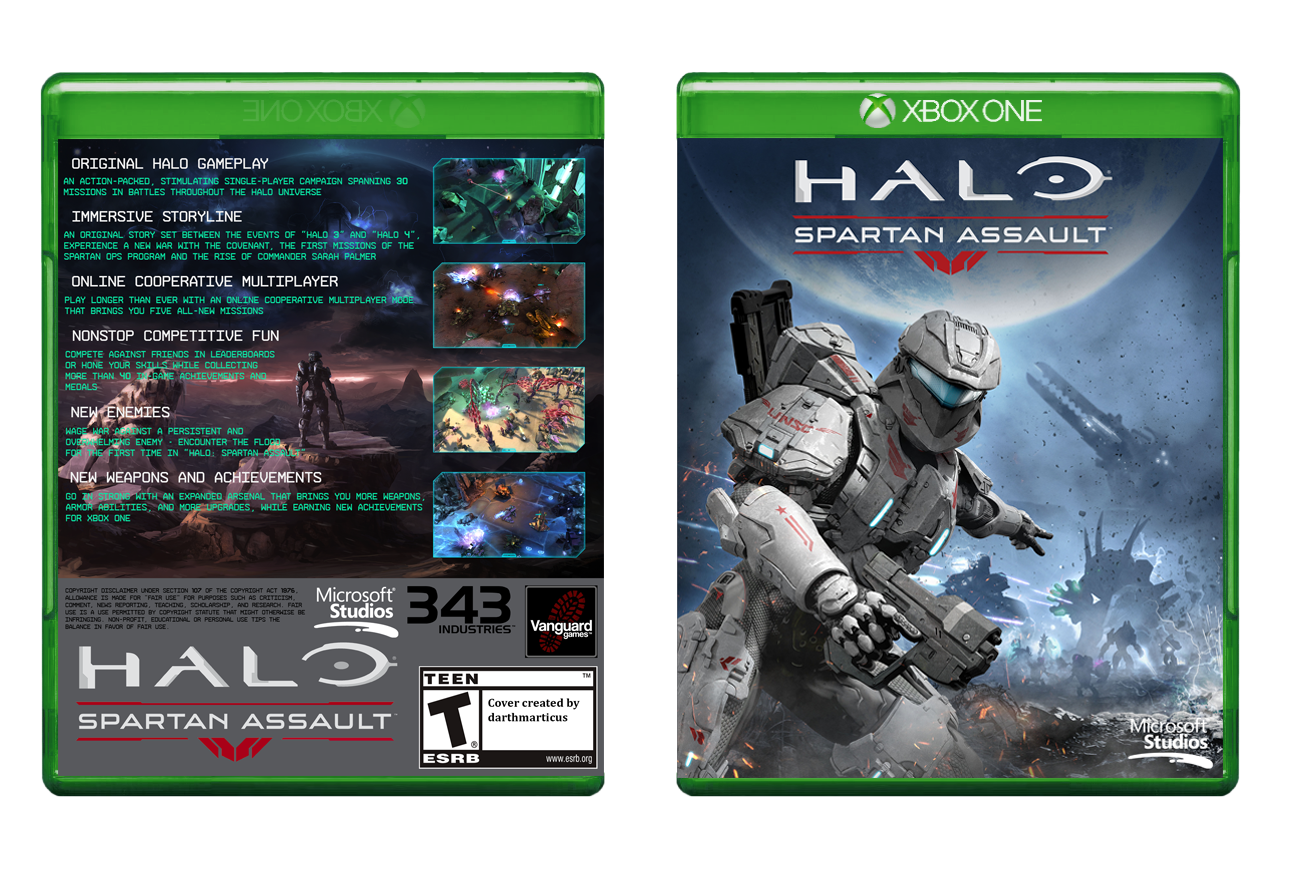 Halo: Spartan Assault Xbox One Box Art Cover by darthmarticus