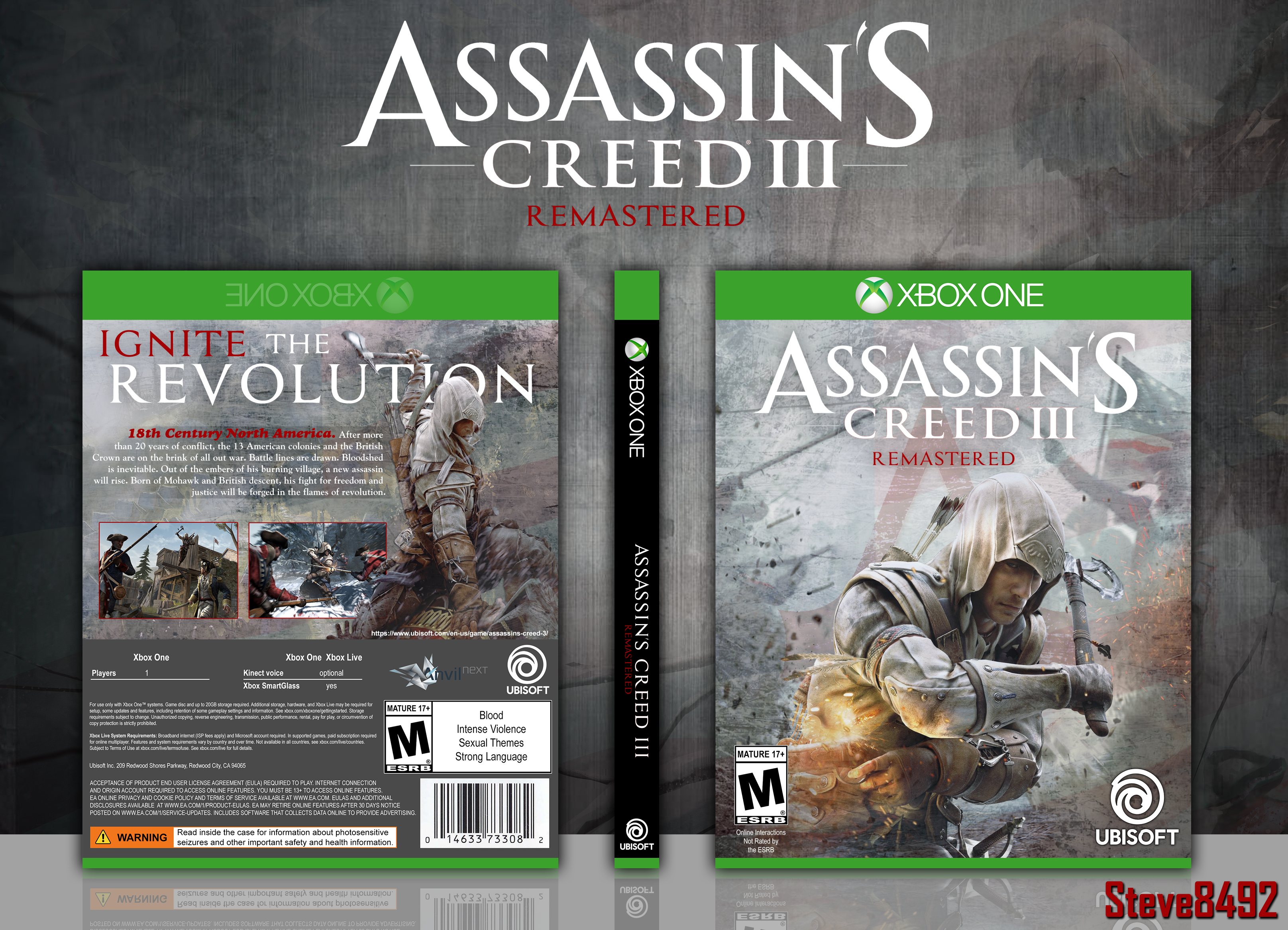 Viewing Full Size Assassin S Creed Iii Remastered Box Cover