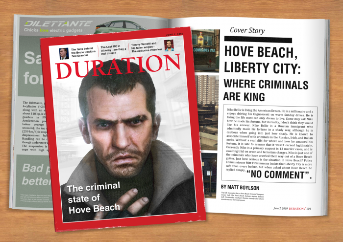 Duration Magazine: GTA IV box art cover